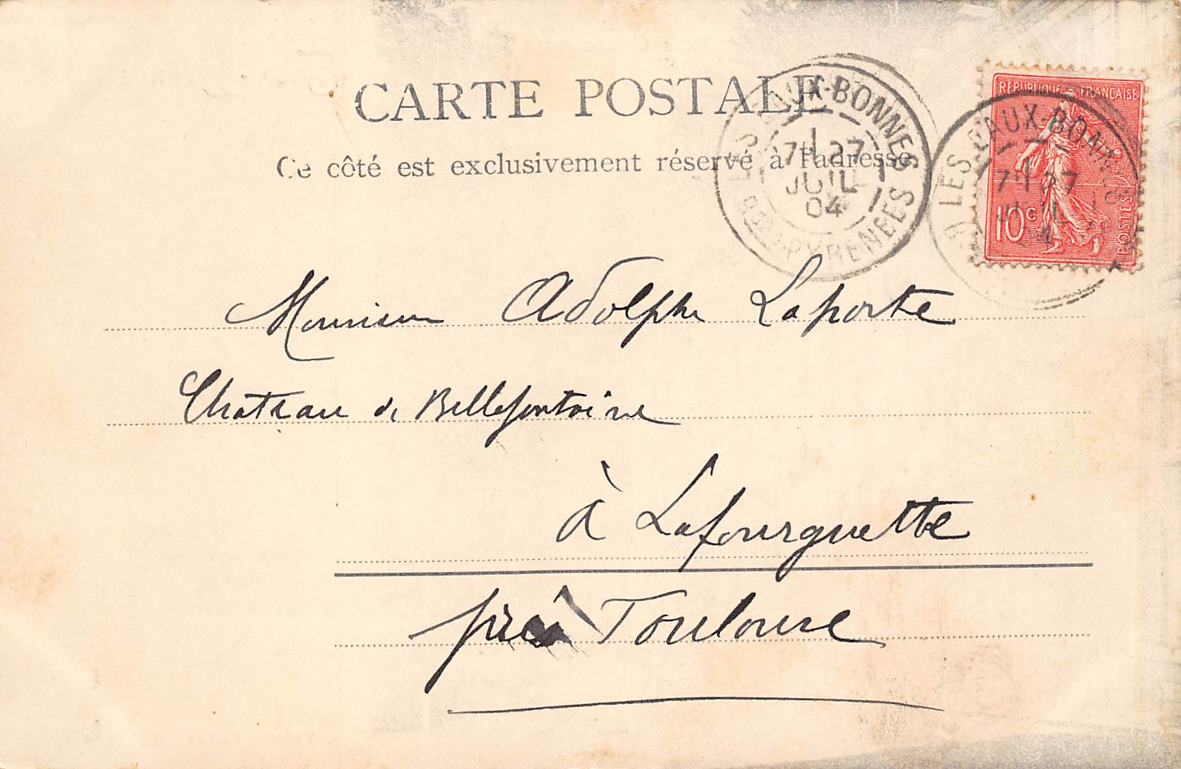 Carte postale ancienne - Eaux-Bonnes, la rue Castelanne