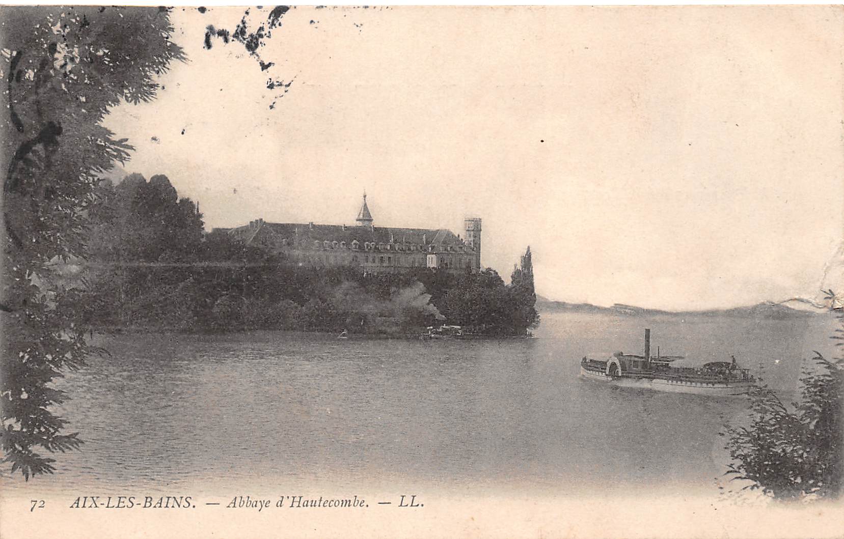 Carte postale ancienne - Aix-les-Bains, l'abbaye d'Hautecombe