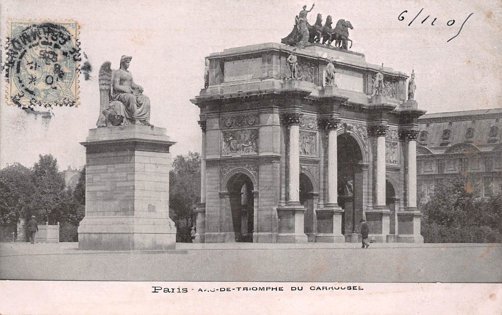 Carte postale ancienne - Paris, arc de triomphe du Carroussel