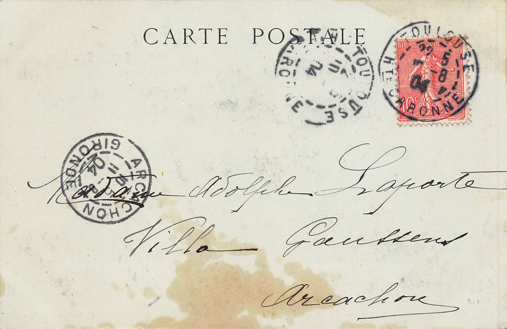 Carte postale ancienne - Toulouse, les allées Lafayette