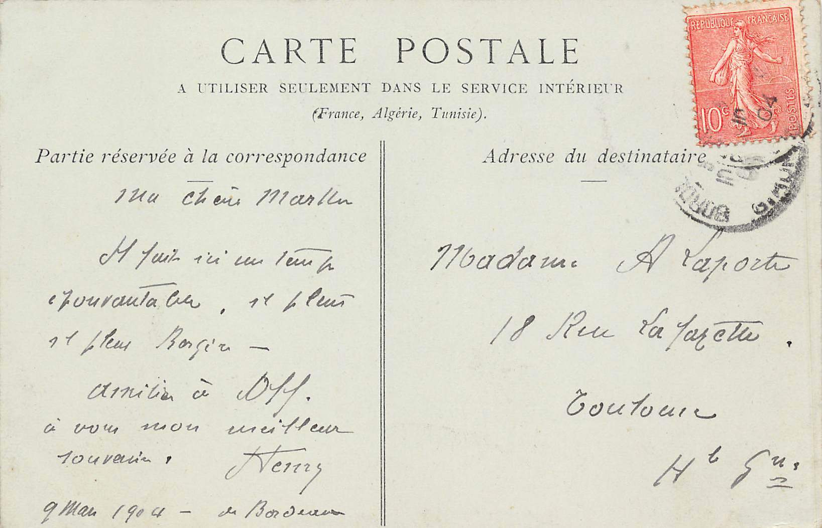Carte postale ancienne - Bordeaux, perspective du pont