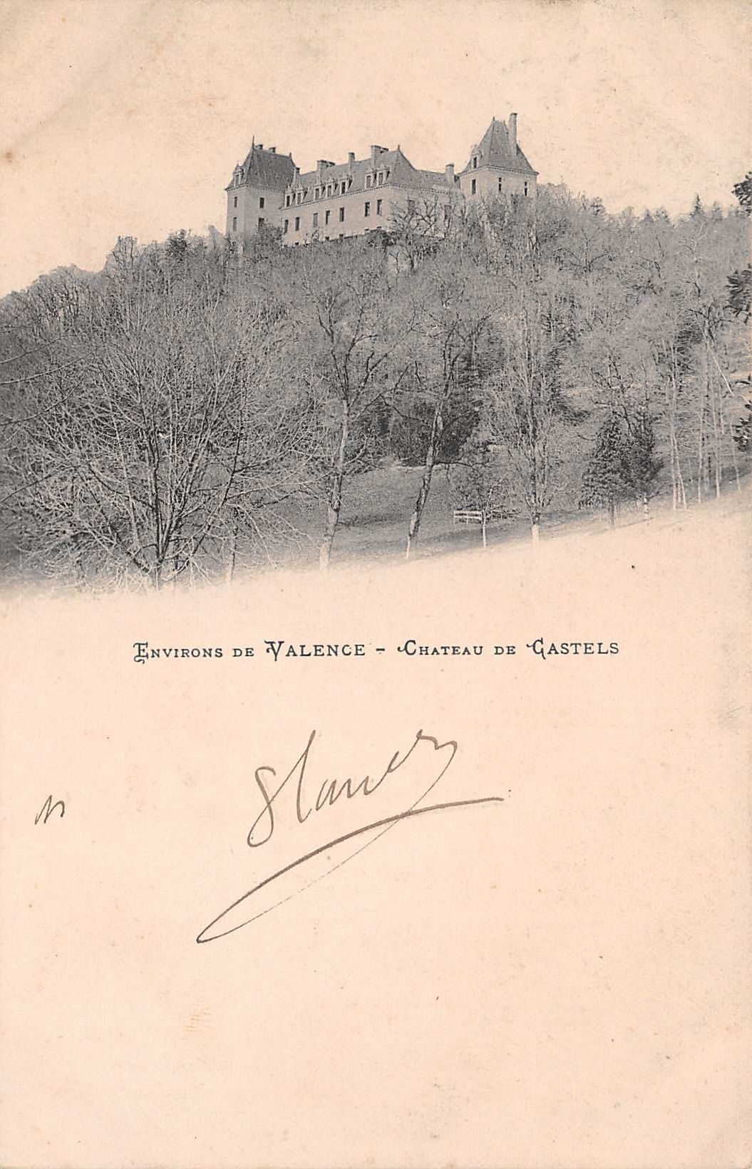 Carte postale ancienne - Valence, le château de Castels