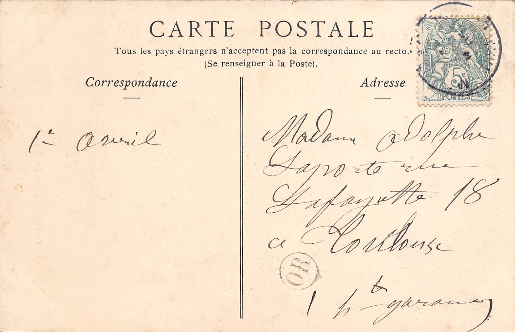 Carte postale ancienne - Toulouse, la rue Alsace Lorraine 