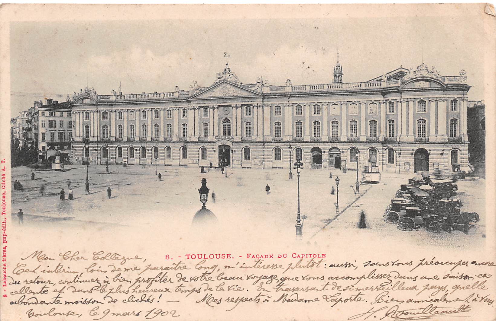 Carte postale ancienne - Toulouse, façade du capitole