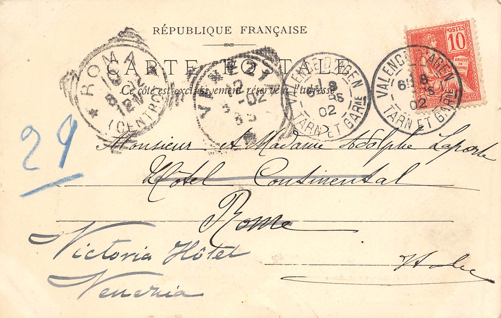 Carte postale ancienne - Valence, allée du 4 septembre 