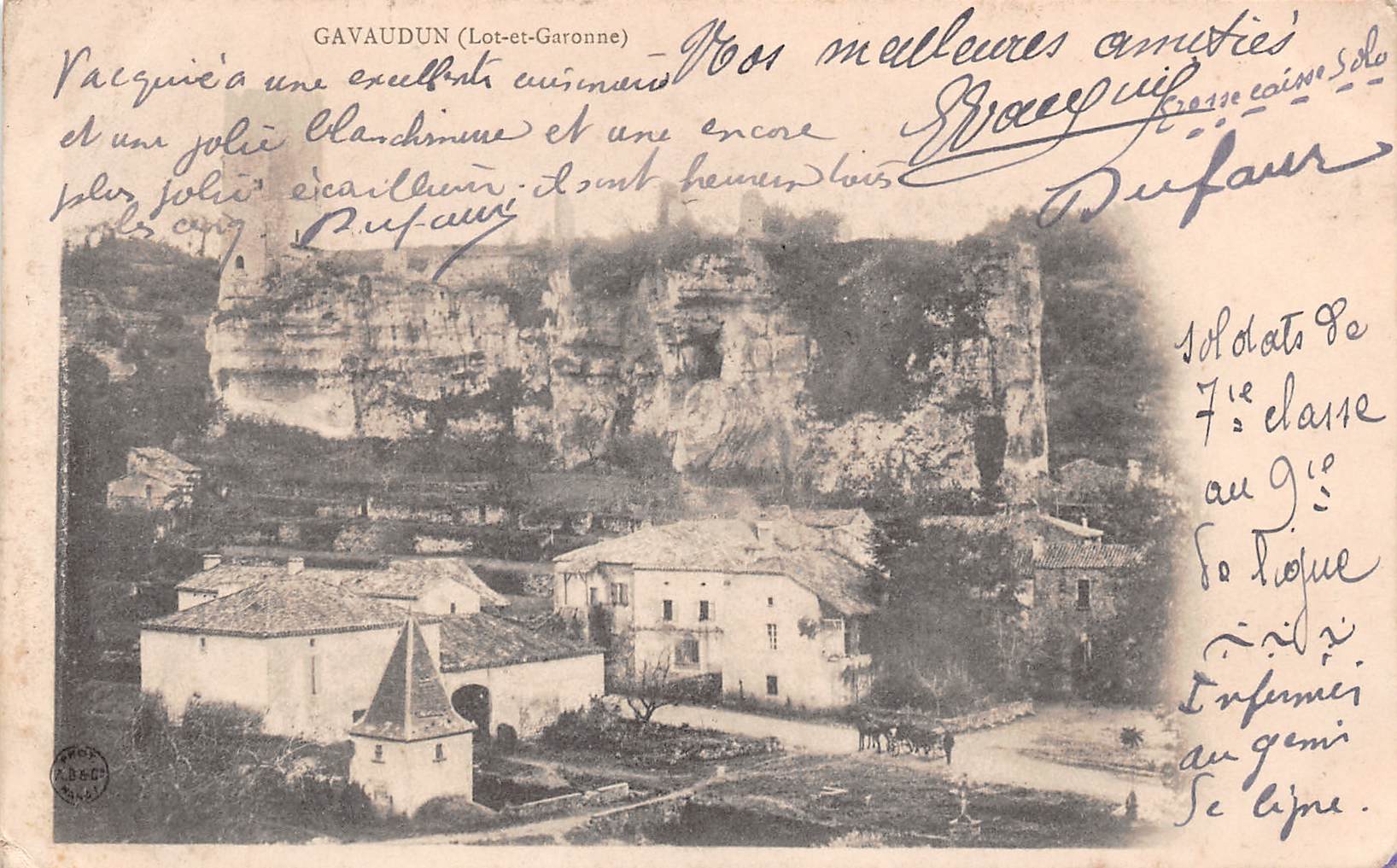 Carte postale ancienne - Gavaudun, vue générale (Lot et Garonne)
