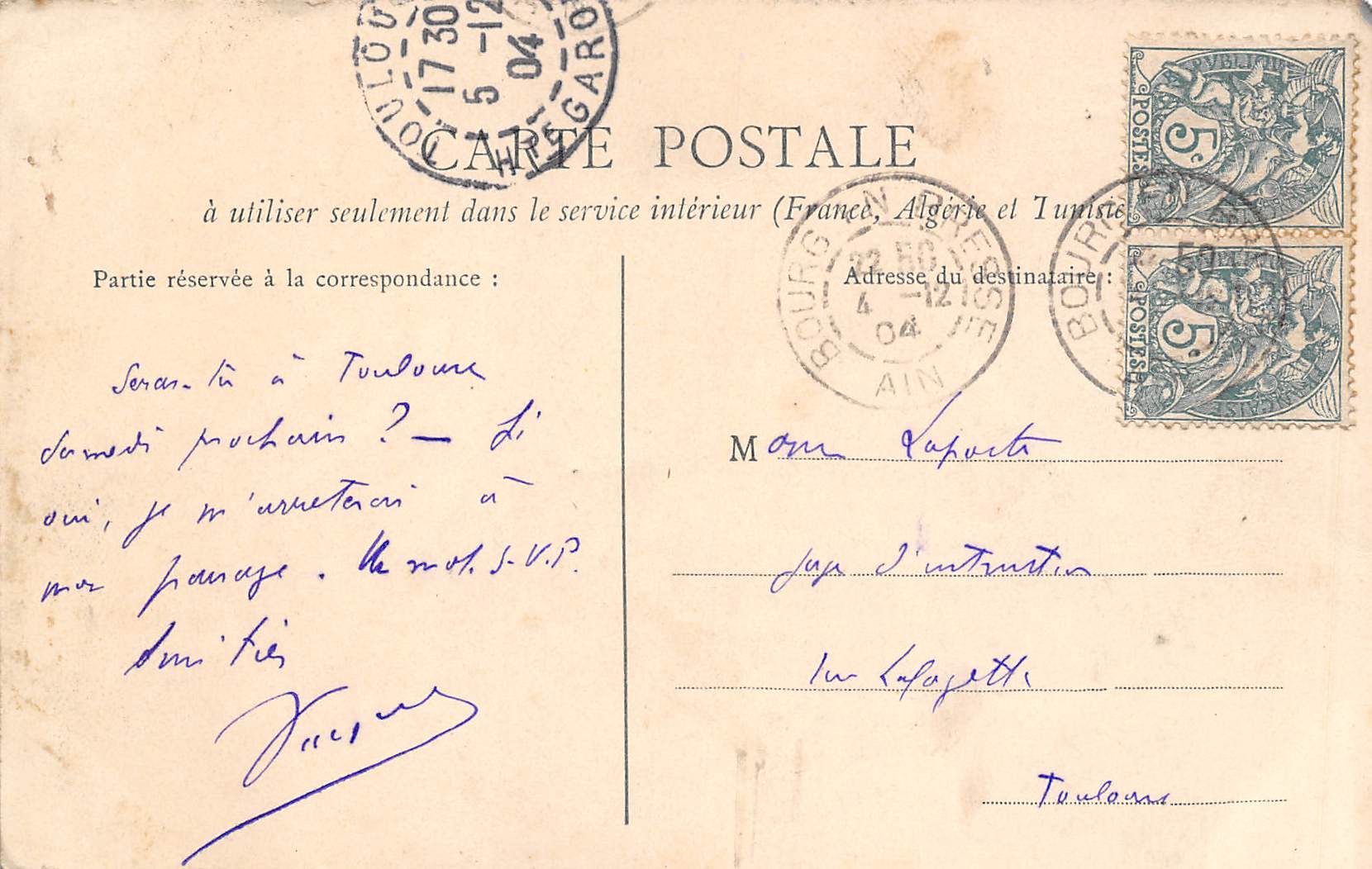 Carte postale ancienne - Bourg Saint Georges (43), un coin de parc