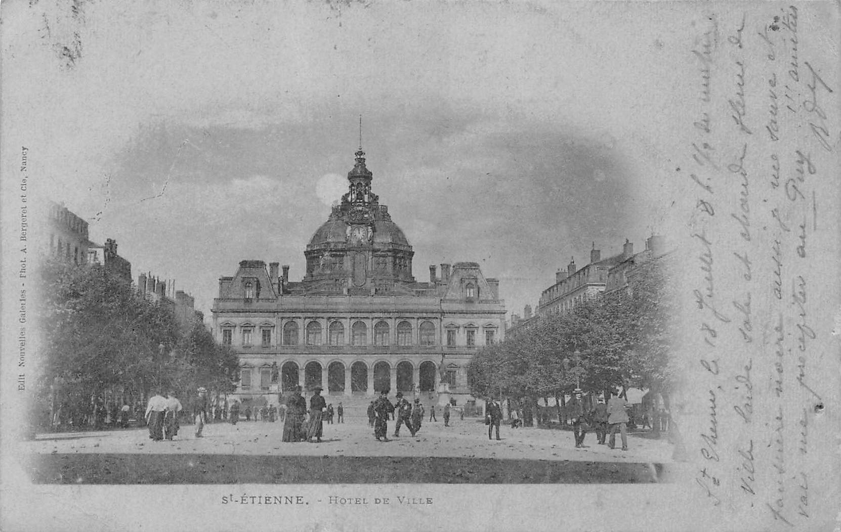 Carte postale ancienne - Saint-Étienne, hôtel de ville