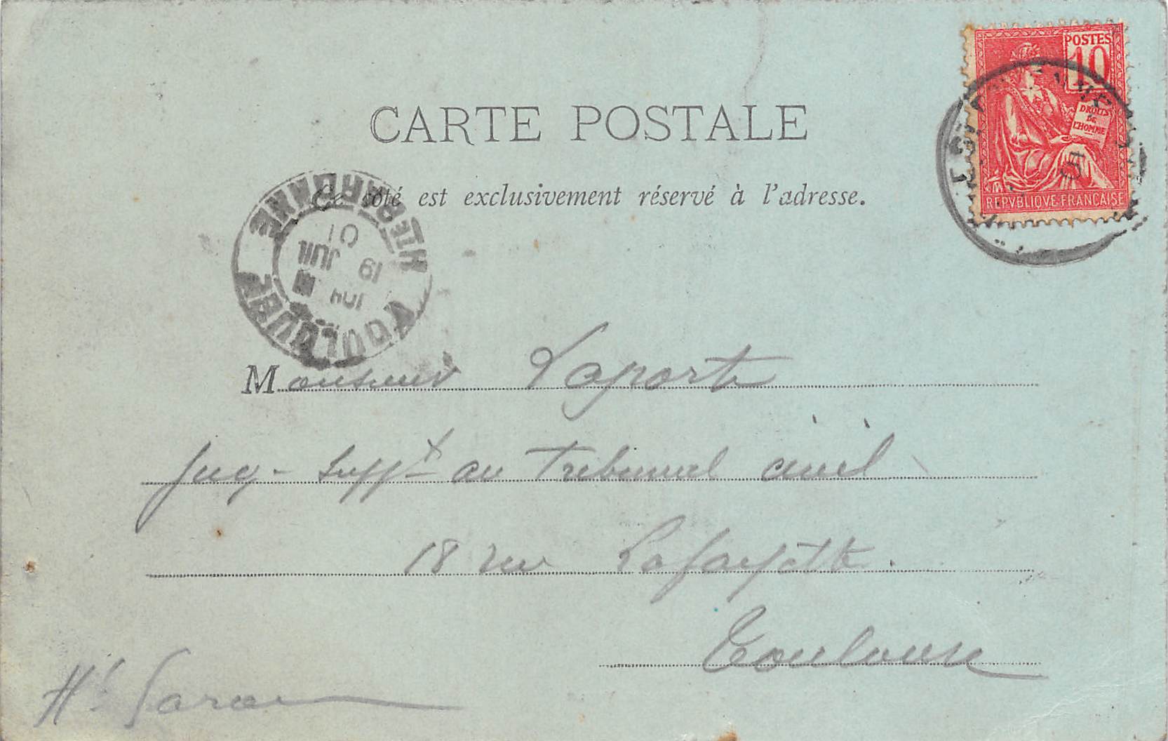 Carte postale ancienne - Saint-Étienne, hôtel de ville