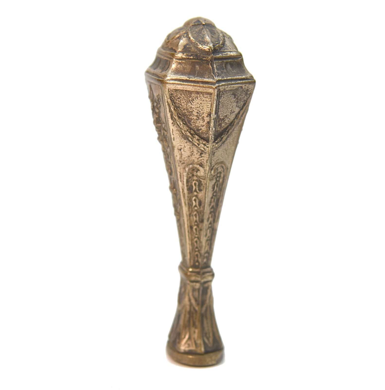 Boite de sceau à cacheter ancien 3 pièces métal argenté