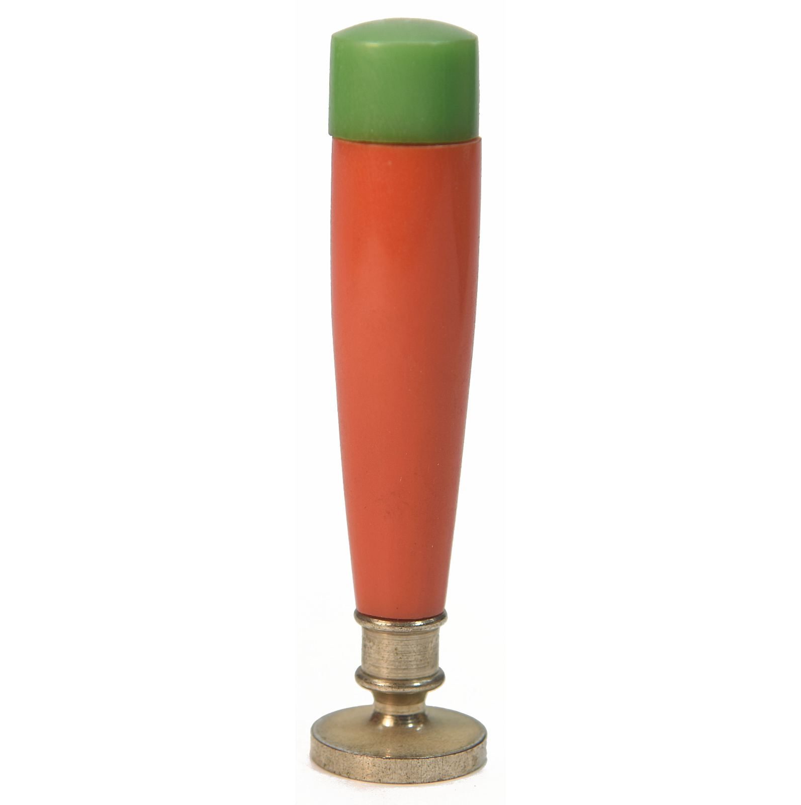 Boite de sceau à cacheter collection 4 pièces laque vert & corail années 50