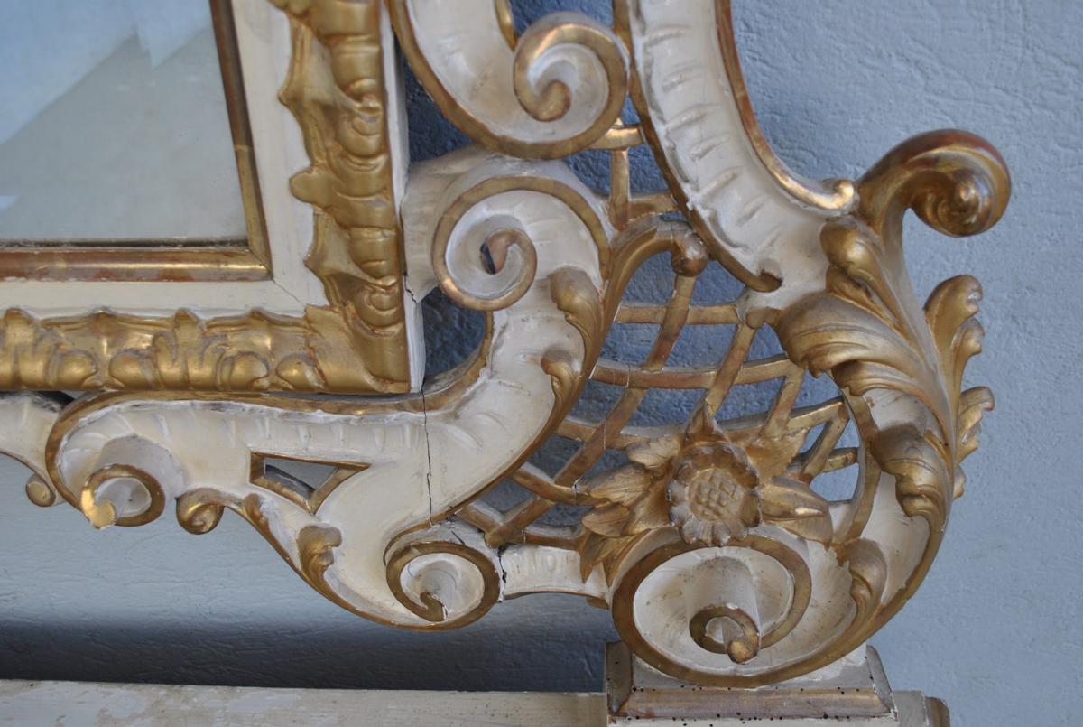 Jardinière Rocaille laquée peinte et dorée époque XIXème