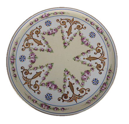 Plat décoratif XIXème en faïence