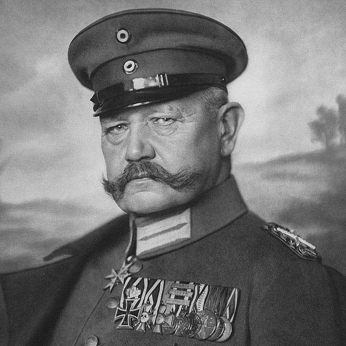 Dessin original portrait caricature au crayon sur papier Maréchal Von Hindenburg