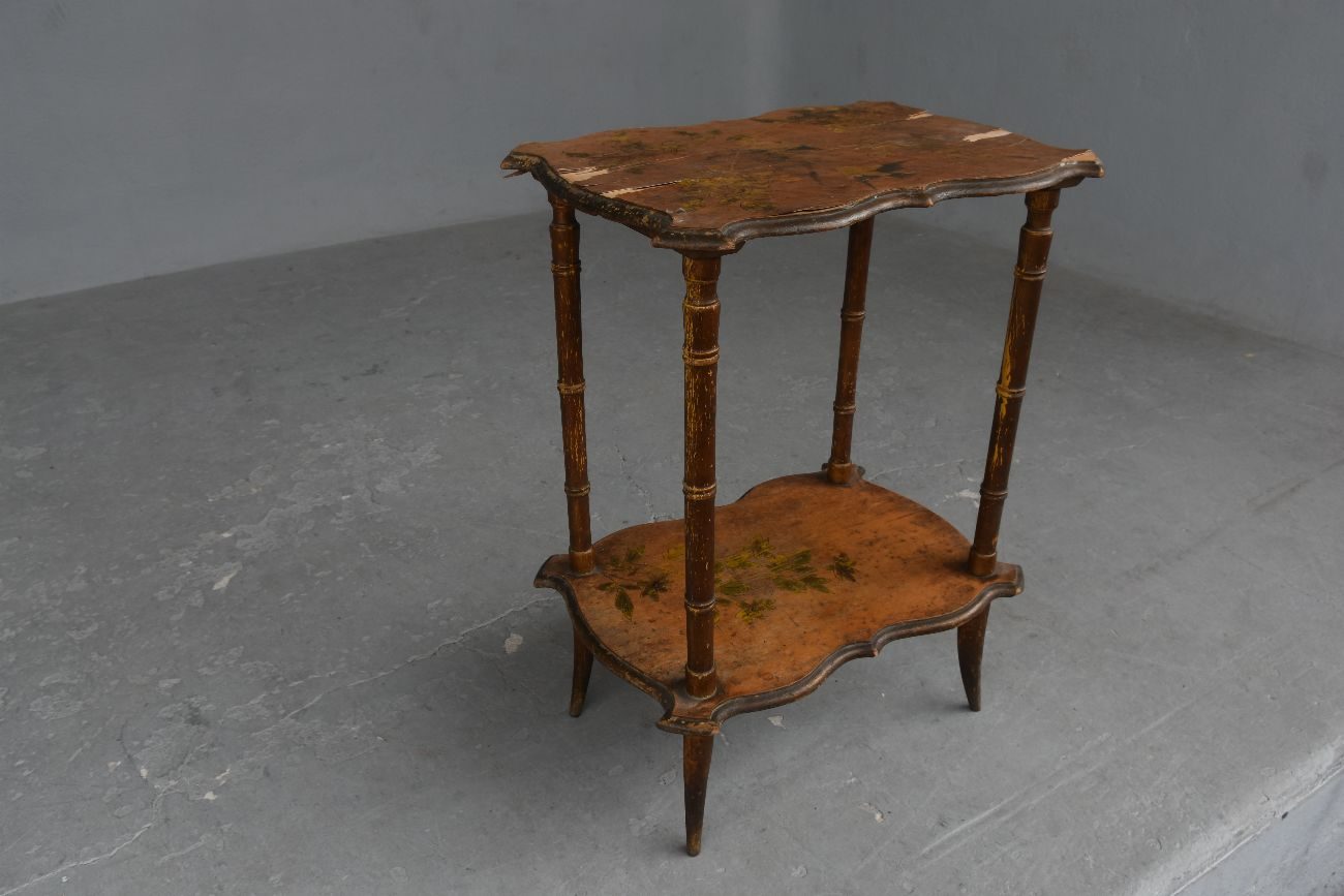 Table à thé double plateau Art Nouveau 1900