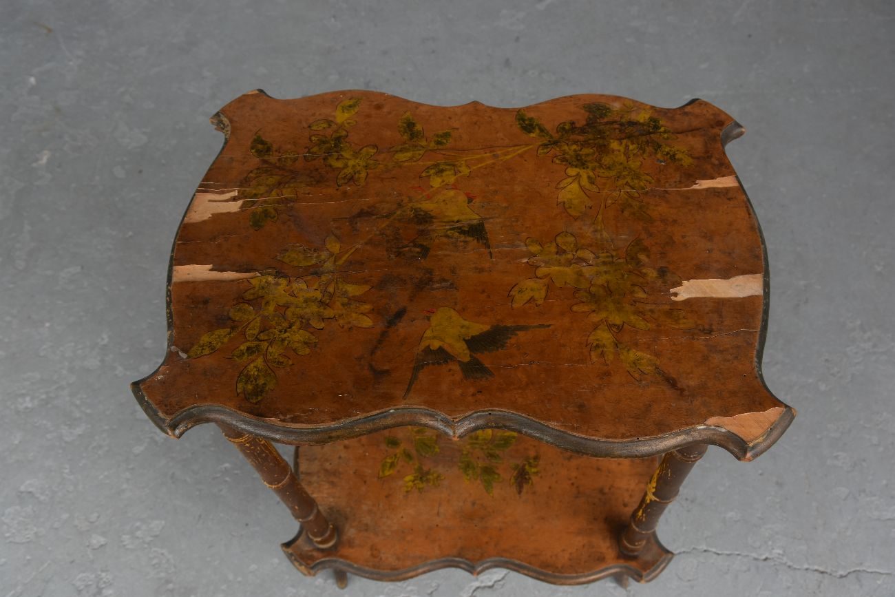 Table à thé double plateau Art Nouveau 1900