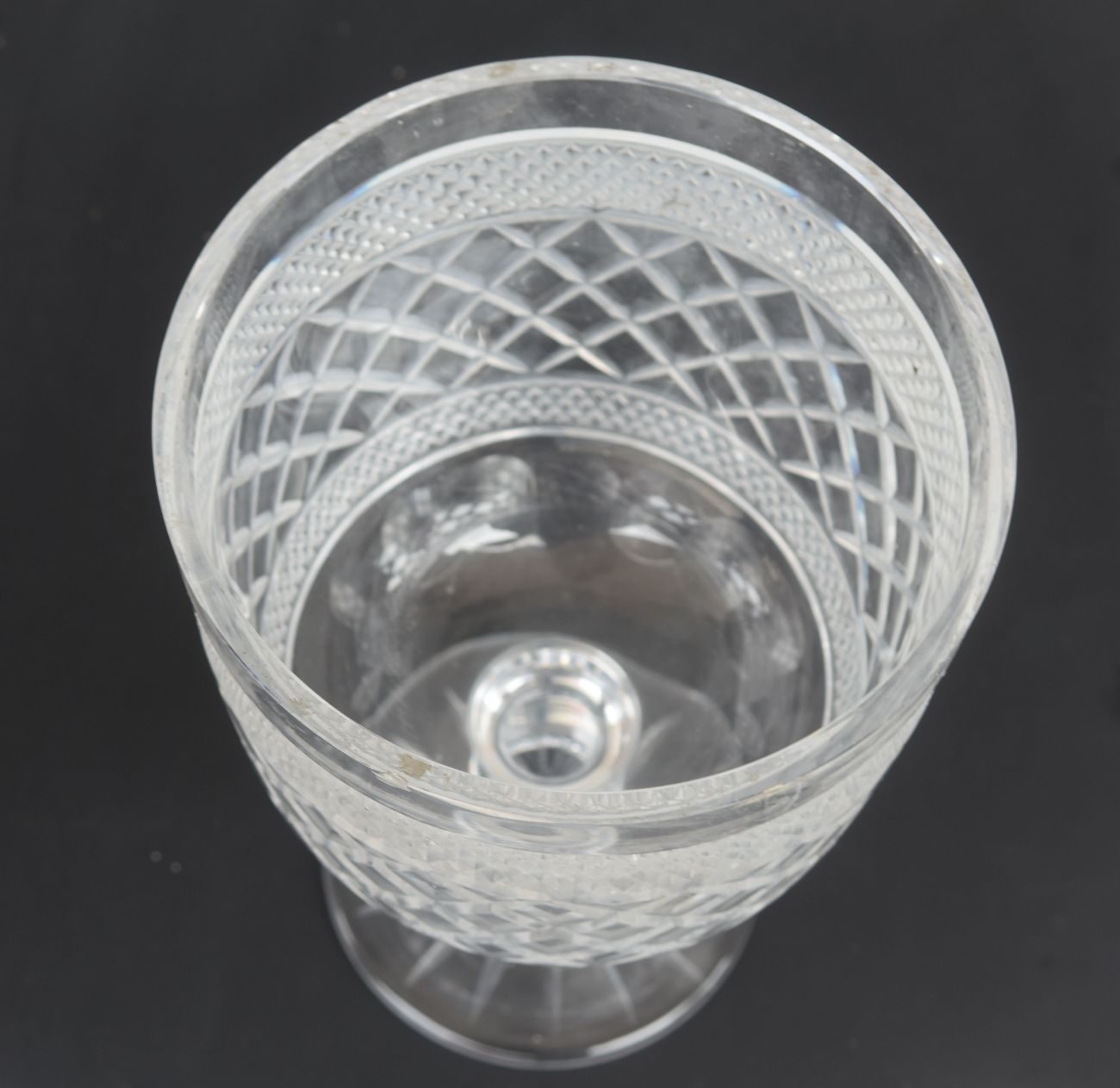 Coupe de mariage en cristal gravé époque XIXème