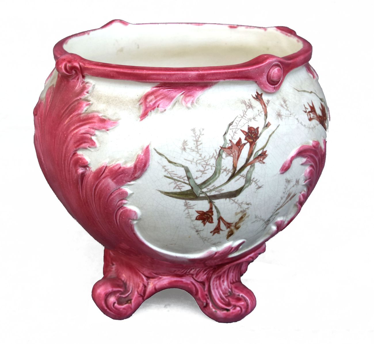 Cache pot Art Nouveau céramique numéroté 538