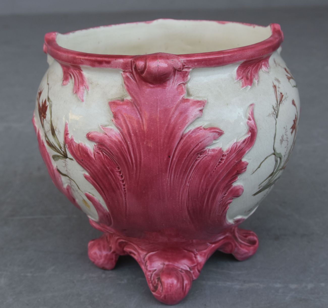 Cache pot Art Nouveau céramique numéroté 538