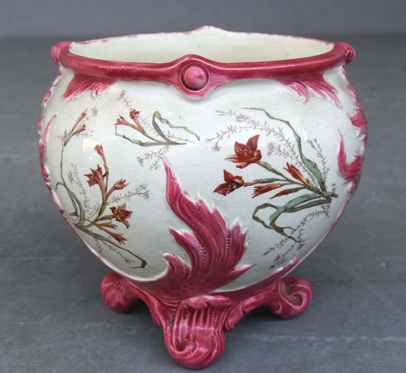 Cache pot Art Nouveau céramique numéroté 538