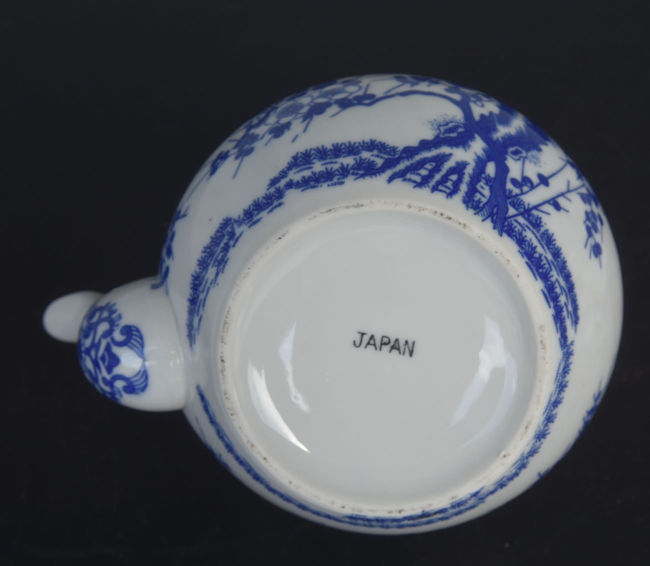Service à thé en porcelaine Japonaise blanc bleu