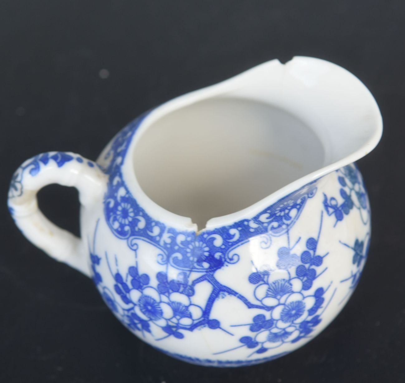 Service à thé en porcelaine Japonaise blanc bleu