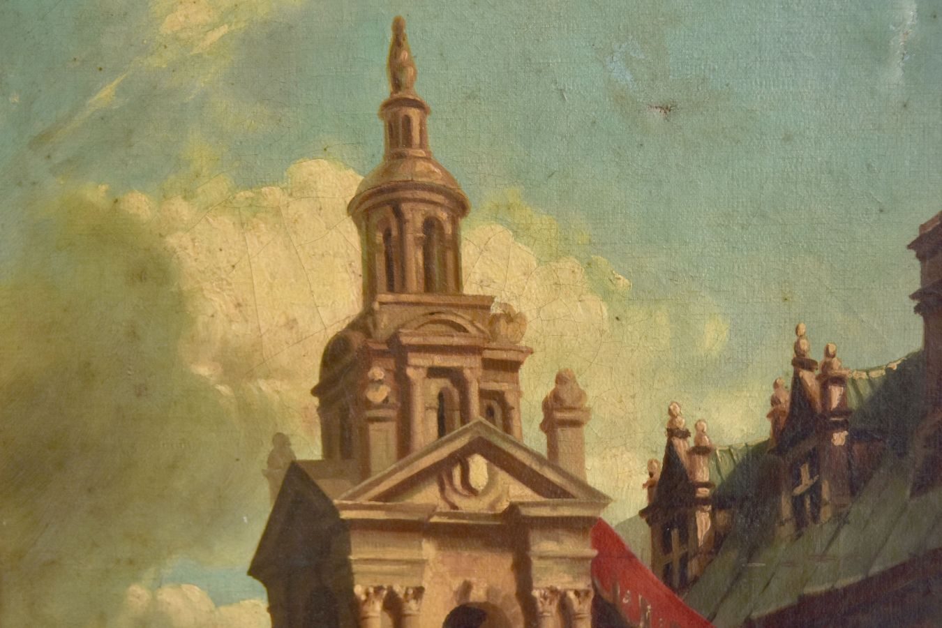 Procession de la gargouille peinture à l'huile sur panneau par Clément Boulanger