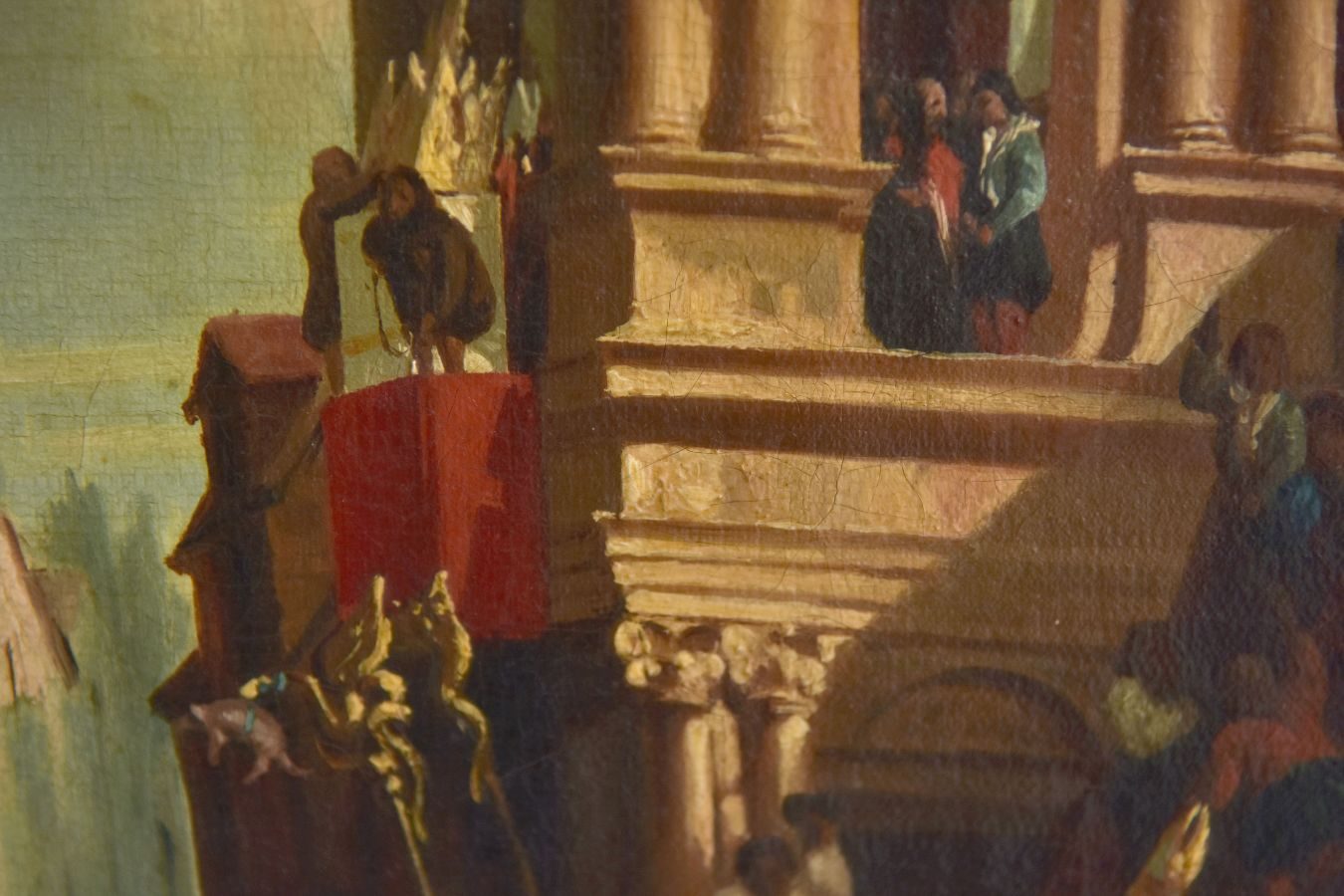 Procession de la gargouille peinture à l'huile sur panneau par Clément Boulanger