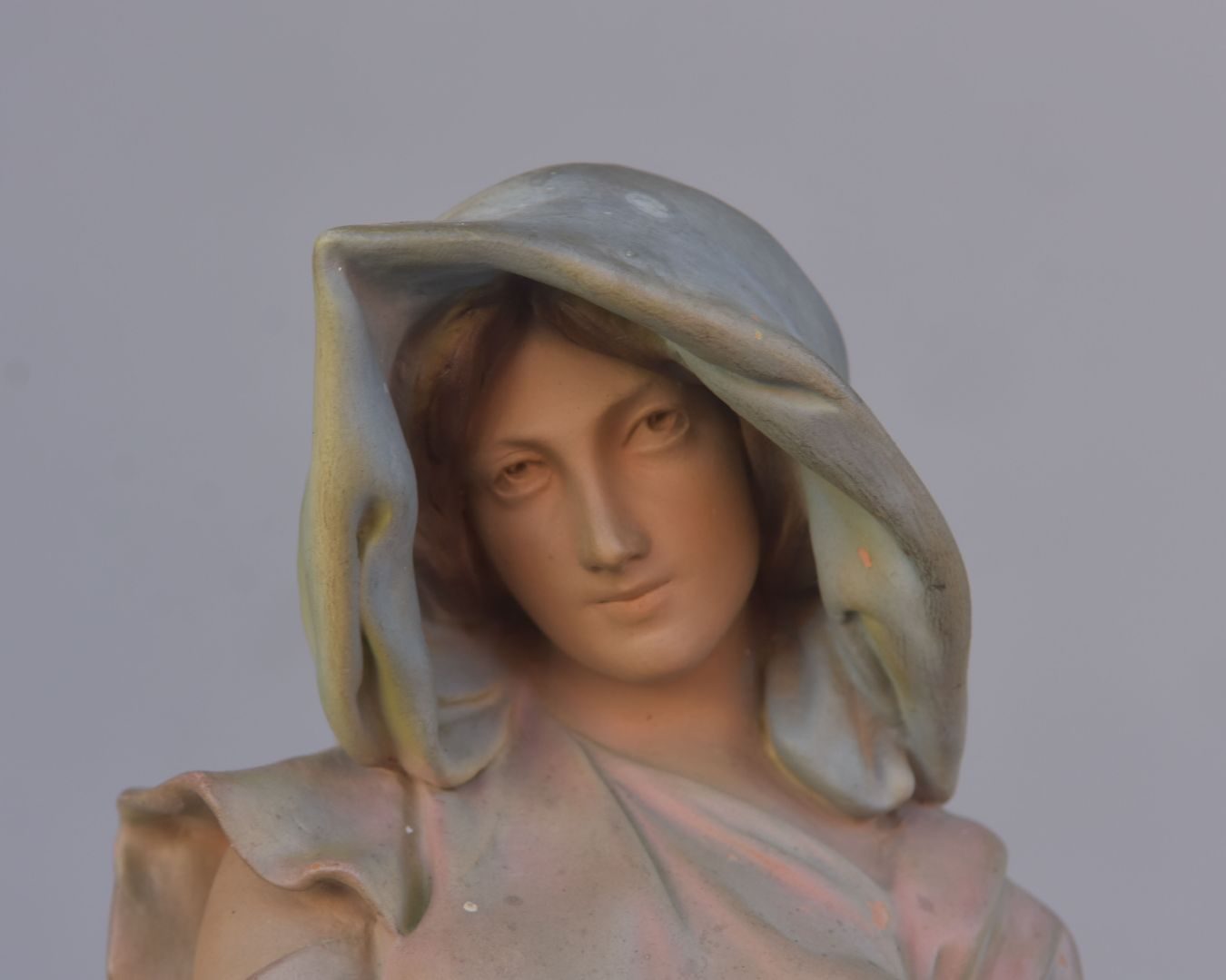 Statuette Art Nouveau vers 1900 par Luigi Vergnano "Les violettes" 