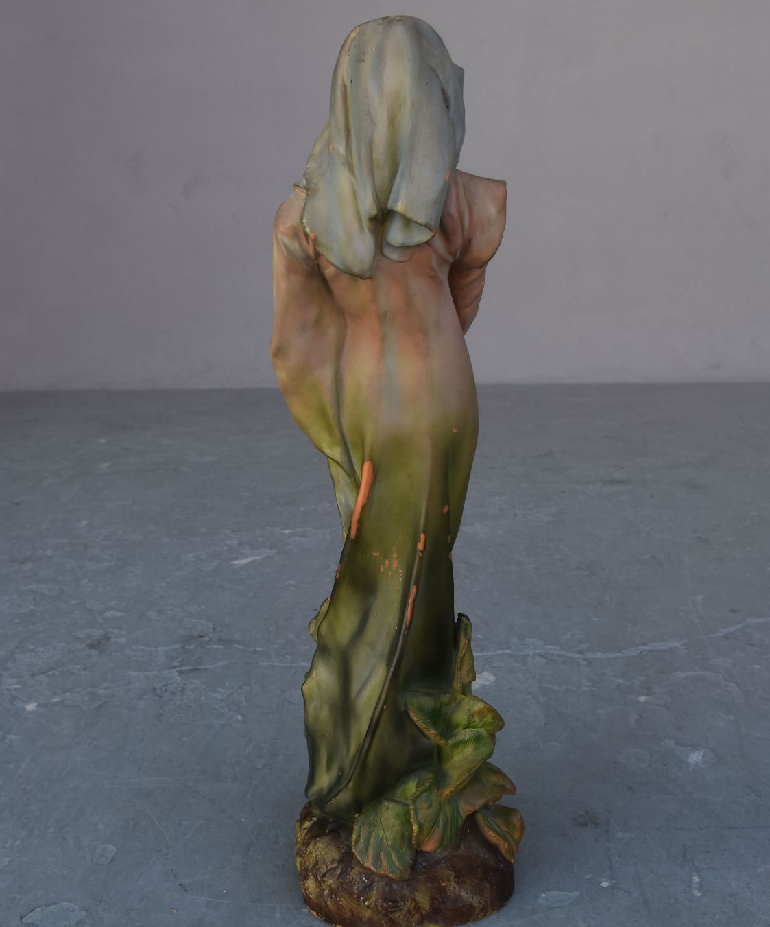 Statuette Art Nouveau vers 1900 par Luigi Vergnano "Les violettes" 