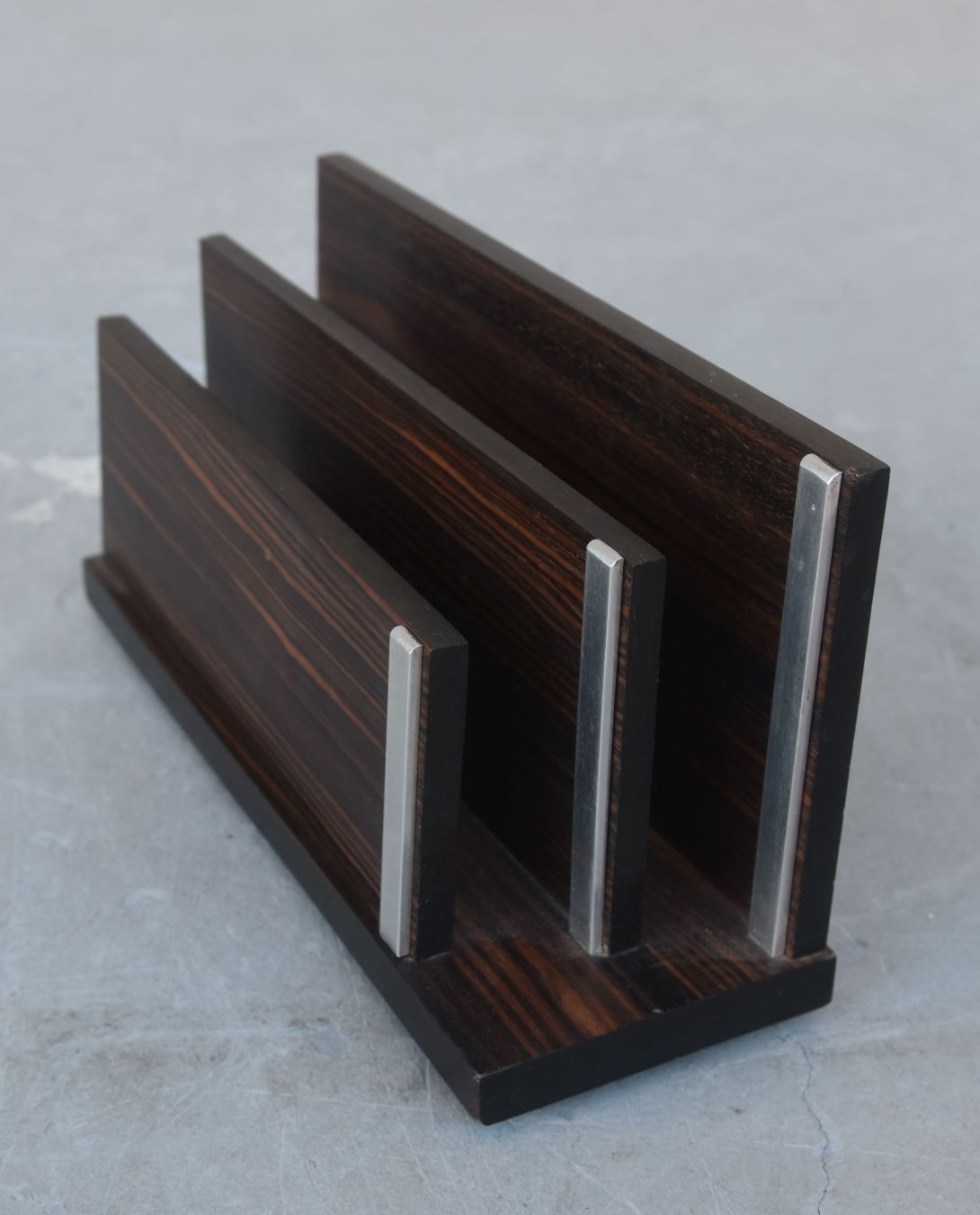 Porte lettre et set de bureau en macassar Art déco 1930