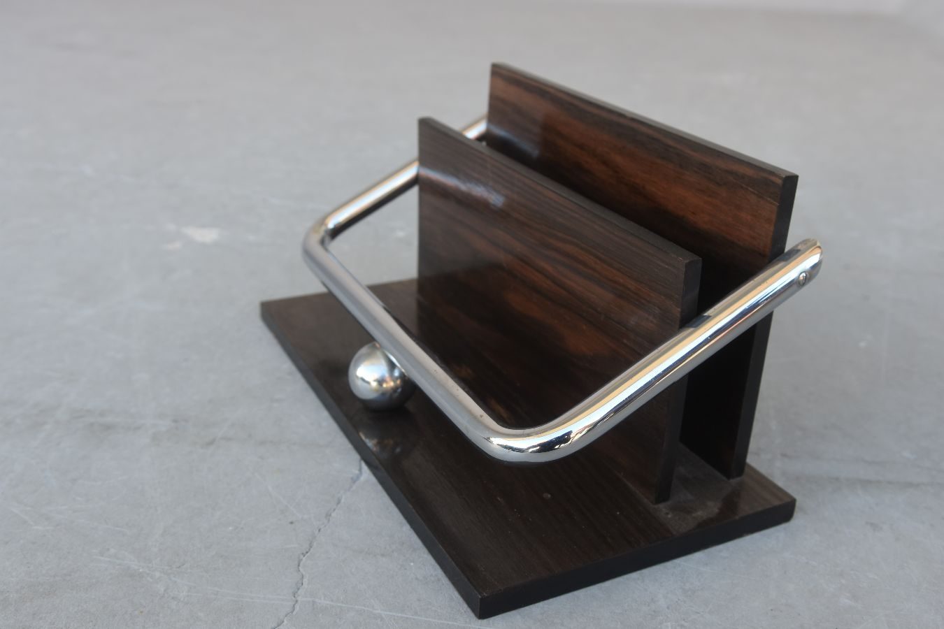Porte lettre et set de bureau en macassar Art déco 1930