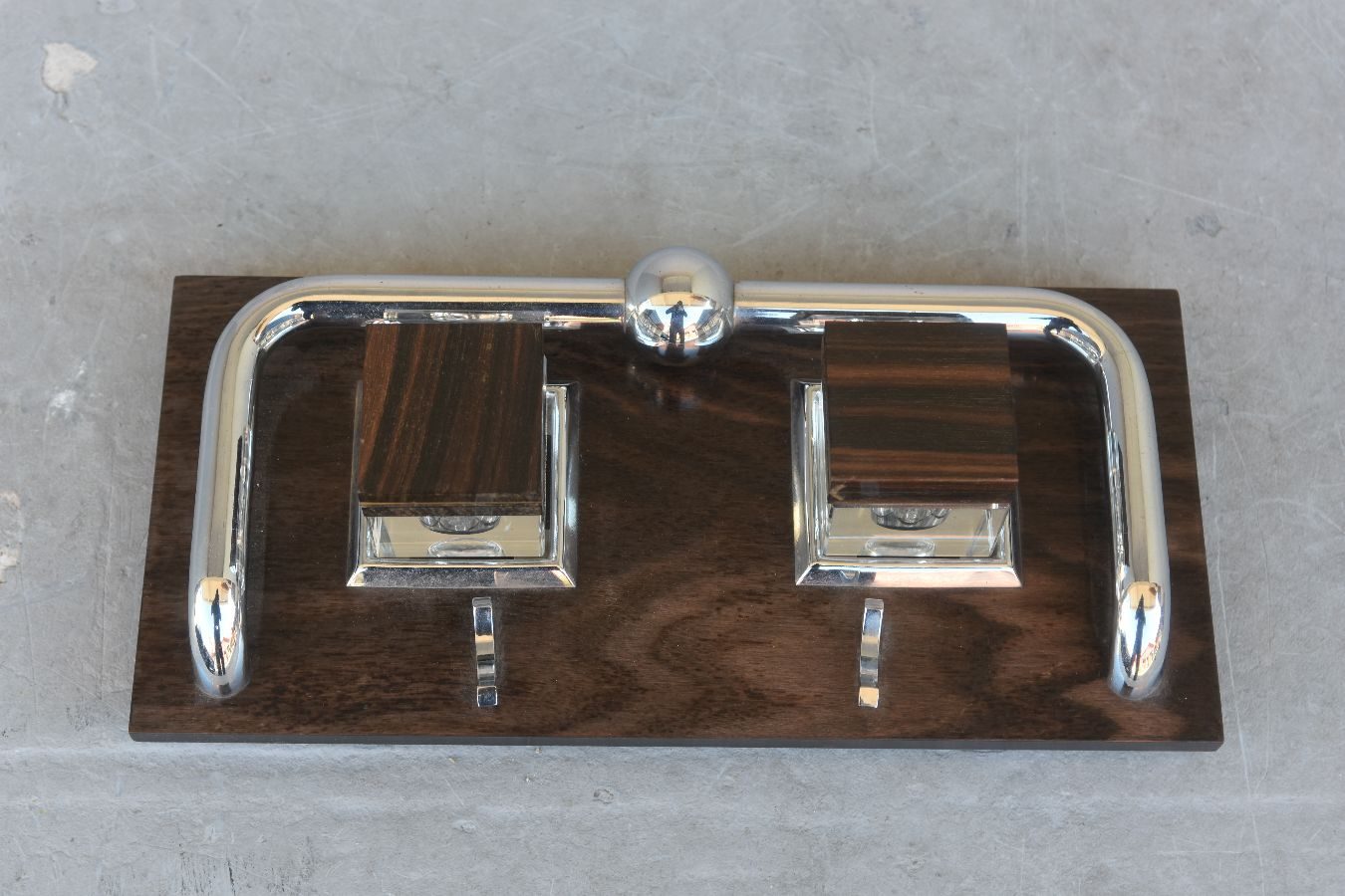 Porte lettre et set de bureau en macassar Art déco 1930