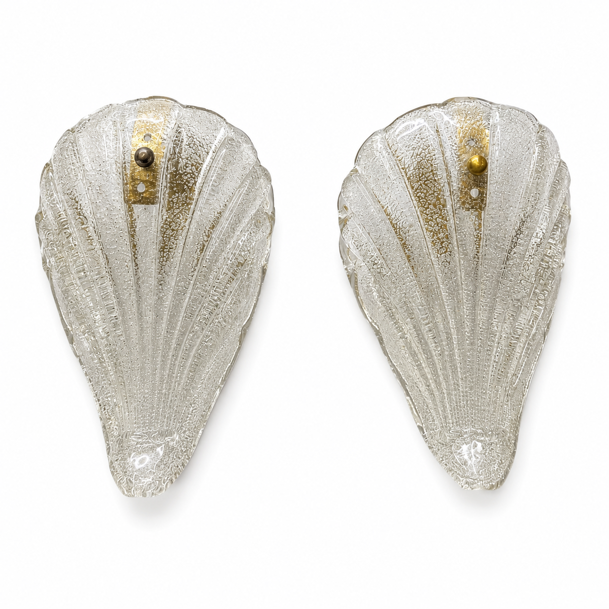 Paire d'appliques en verre de Murano 