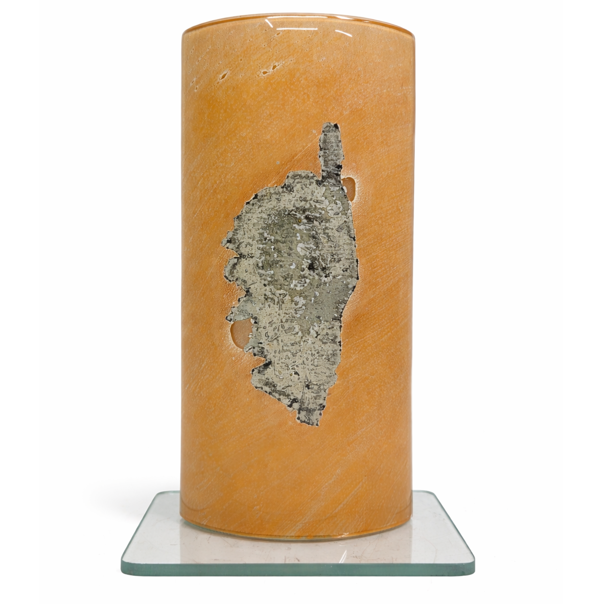 sculpture en verre coloré décoré de la Corse