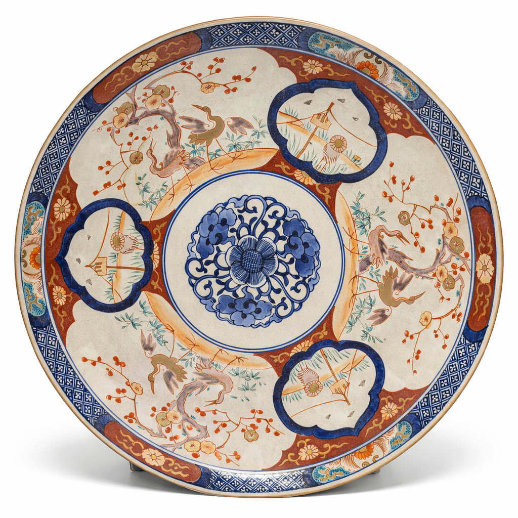 Plat japonais ancien époque XIXème décor Imari