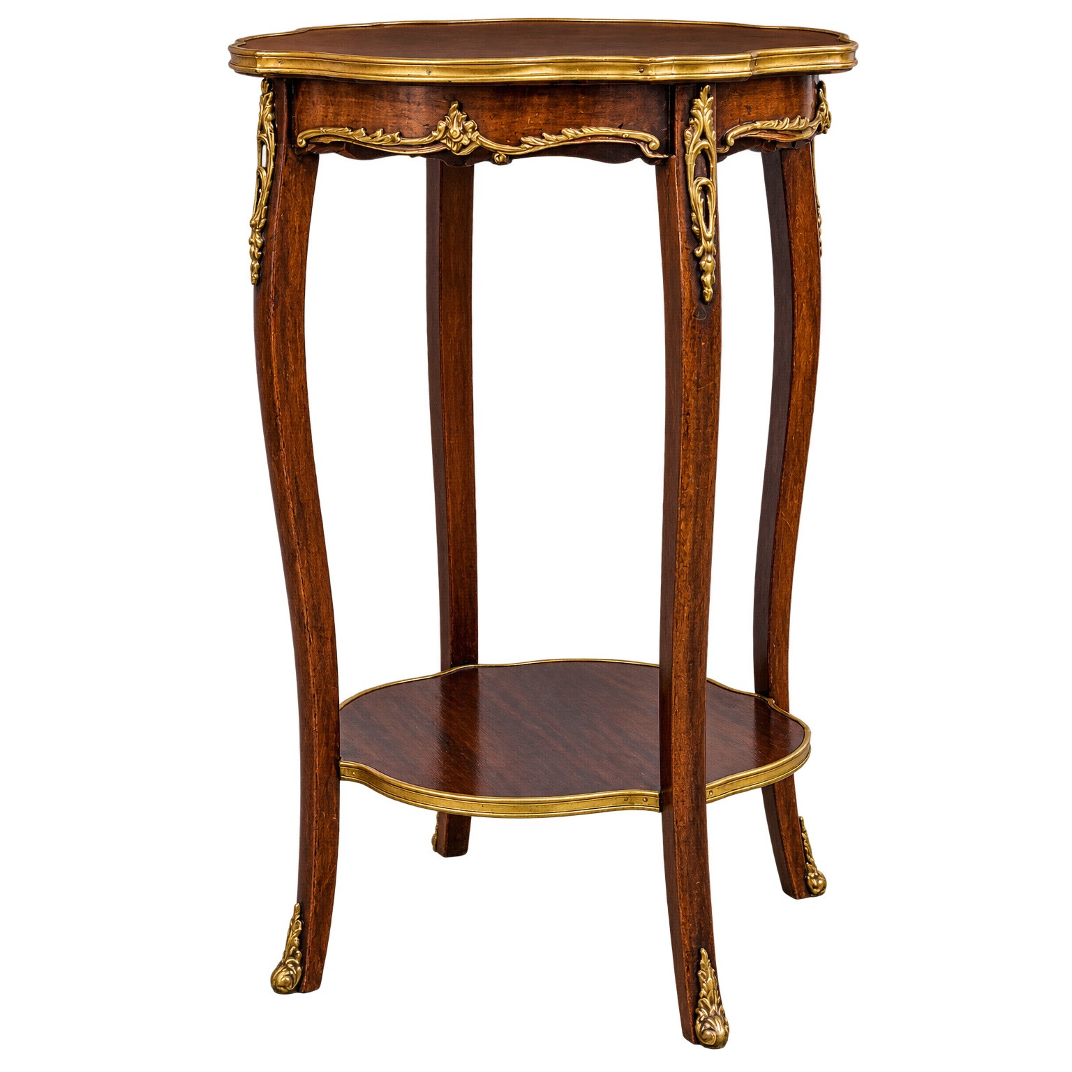 Table de milieu style Louis XV palissandre et bronze doré