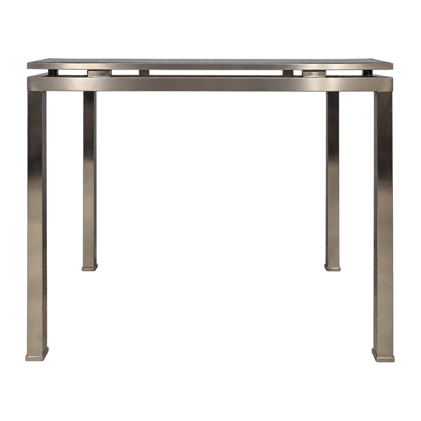 Table en métal brossé par Guy Lefevre 