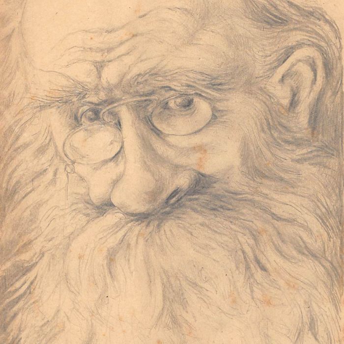 Portrait : dessin au crayon de papier à la main