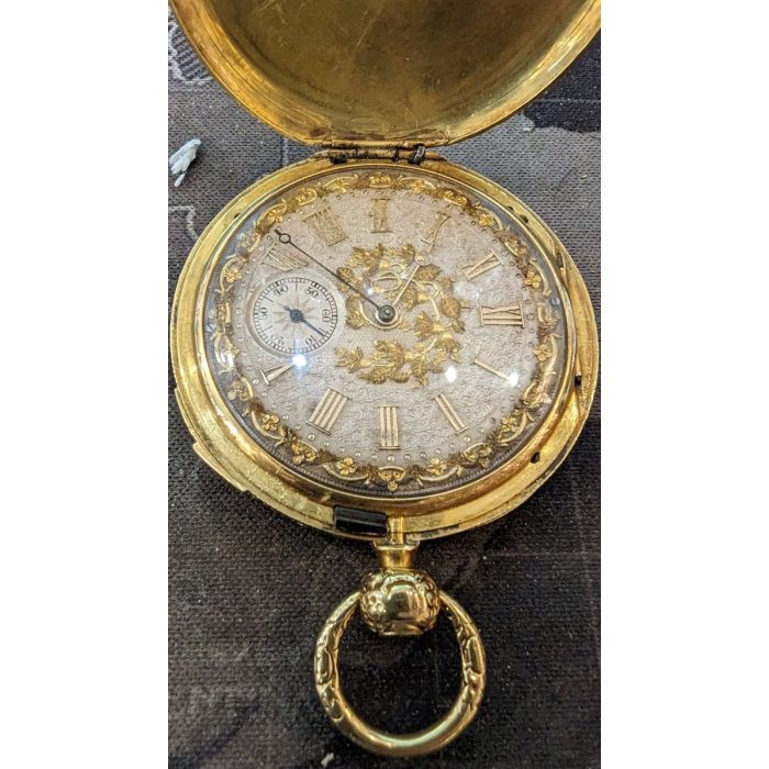 MARSEILLEANTIQUITES Montre or 18K homme gousset poque XIX me Le