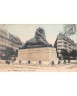 Carte postale ancienne - Paris, le lion de Belfort