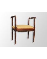 Banquette de piano rocaille noyer