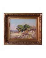 Peinture XIXème paysage provençal G. Gall