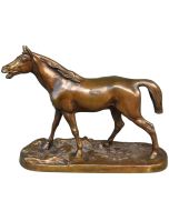 Cheval en bronze patiné chocolat signé P.J Mêne 