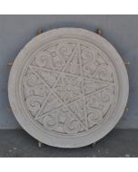 Moule ancien d'atelier de plâtrier staffeur - rosace étoile orientaliste