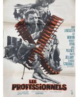 Affiche de cinéma des années 60 Les professionnels 