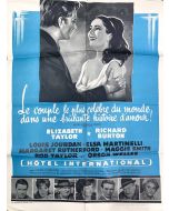 Affiche de cinéma des années 60 Hotel international Elisabeth Taylor