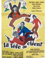 Affiche de cinéma des années 60 la tête du client