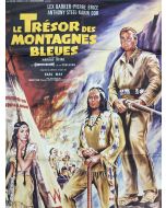 Affiche de cinéma des années 60 le trésor des montagnes bleues