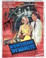 Affiche de cinéma des années 60 Lex Barker Monsieur Dynamite